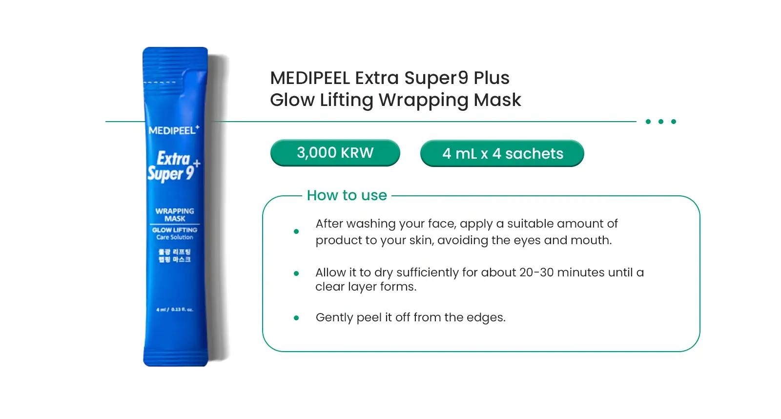 MEDIPEEL Extra Super9 Plus Glow Lifting Wrapping Mask