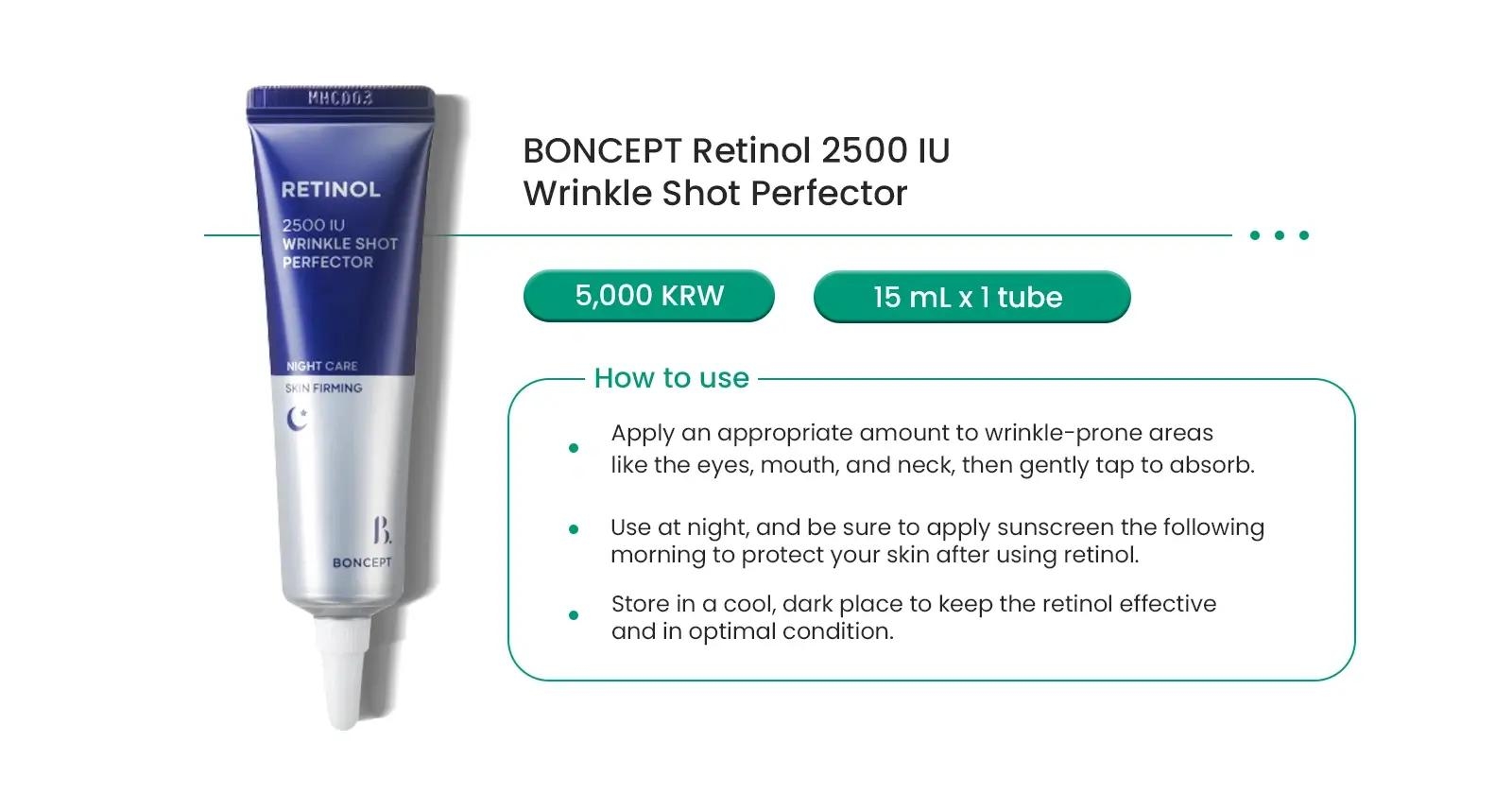 BONCEPT Retinol 2500 IU Wrinkle Shot Perfector