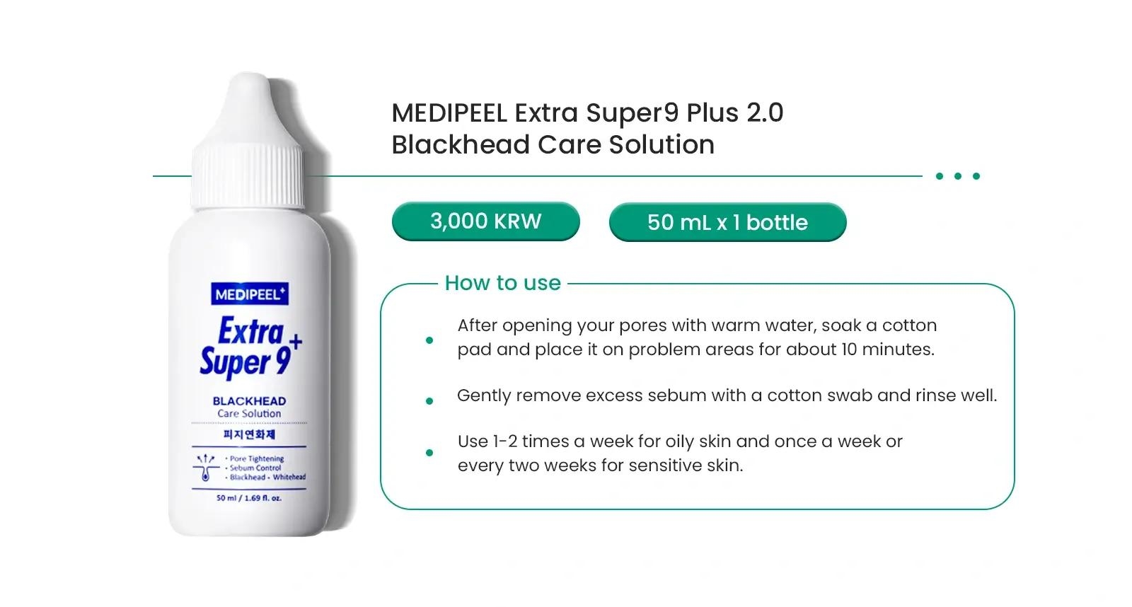 MEDIPEEL Extra Super9 Plus 2.0 Blackhead Care Solution