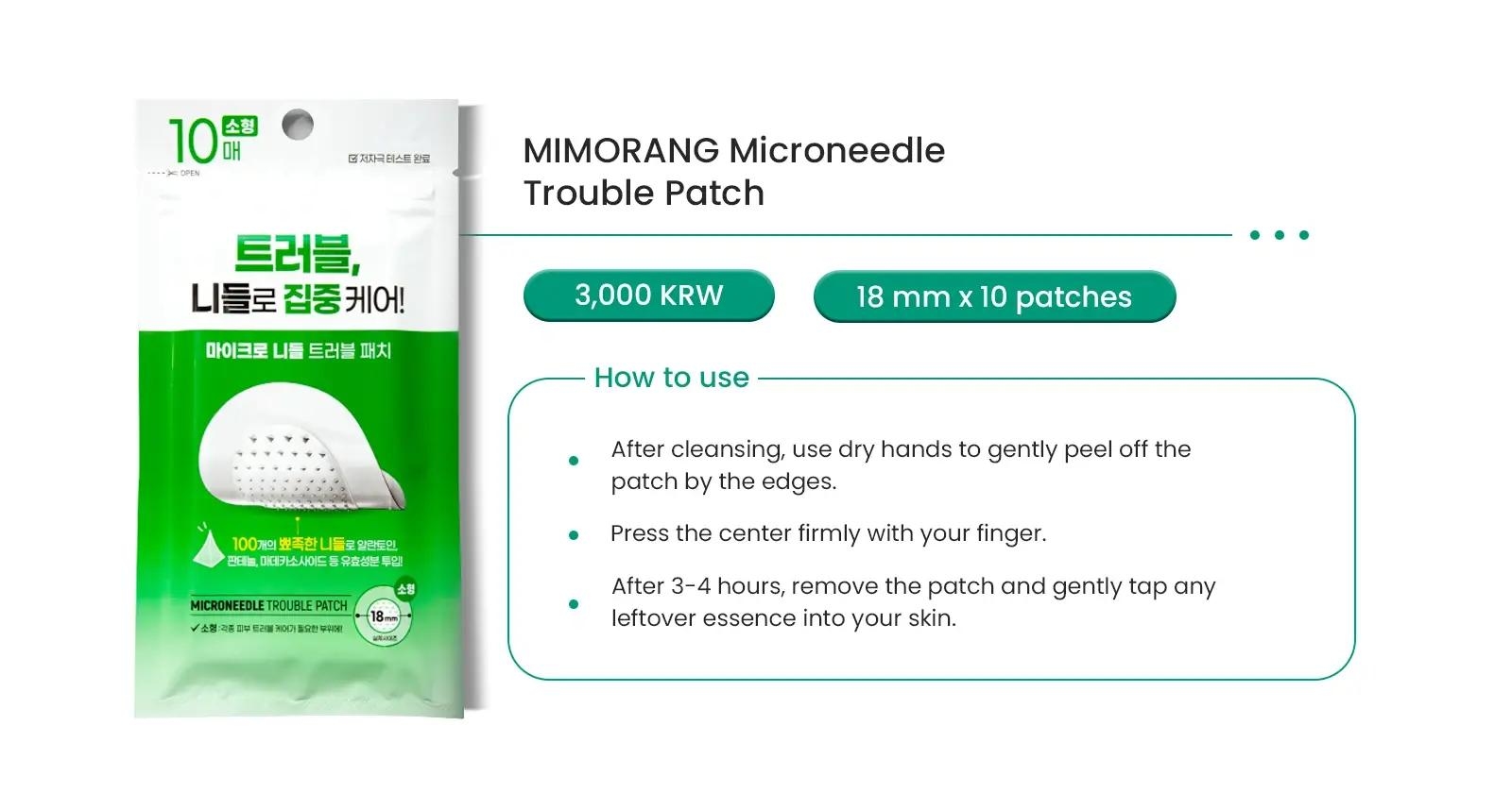 MIMORANG Microneedle Trouble Patch