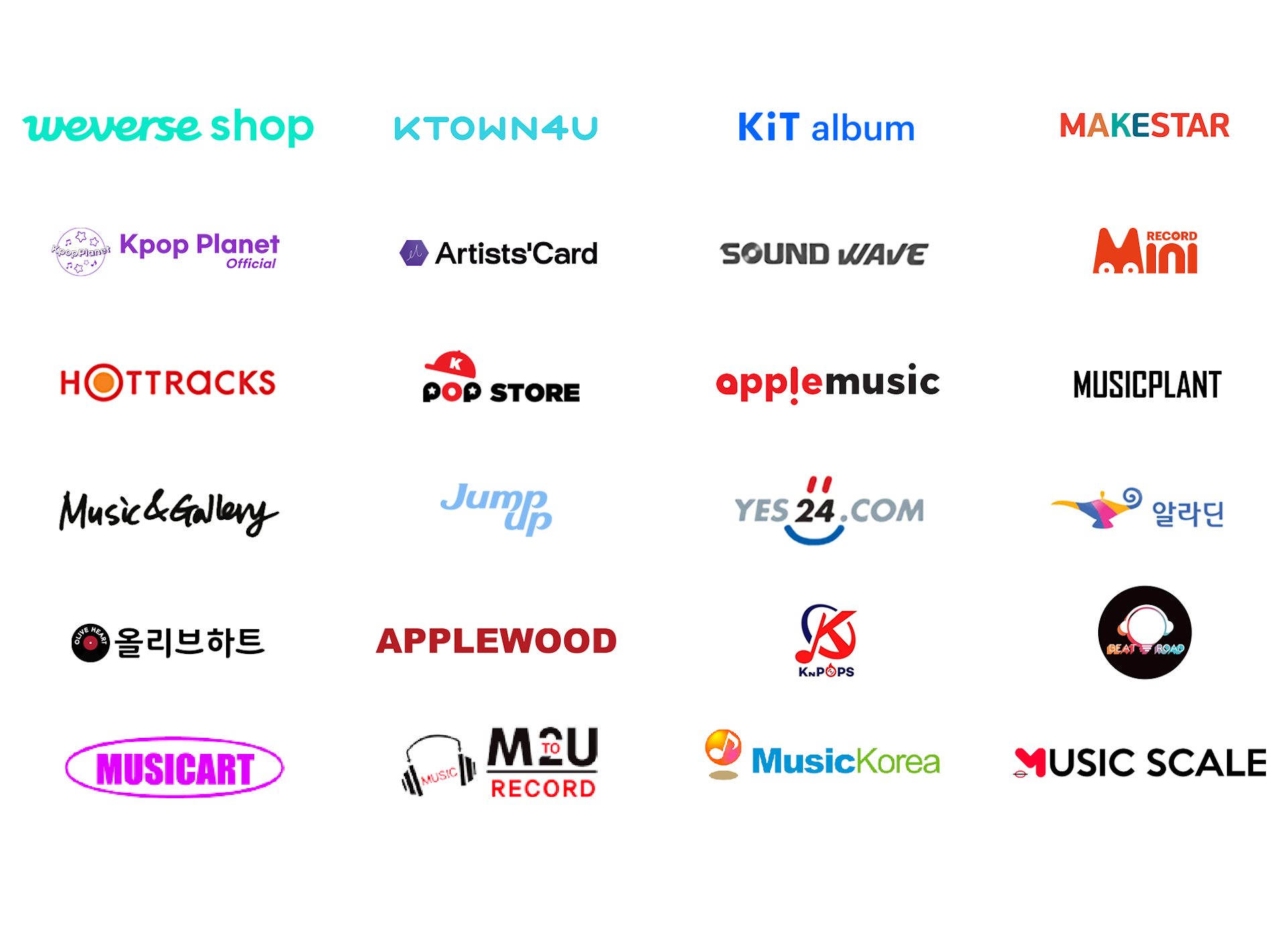Kpop Store Logos